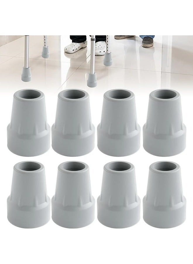 general Cane Tips Crutch Feet Cap: 8 Pack 7/8 Inch Walking Cane Tips Replacement Rubber Upgrade Heavy Duty Cane Tips Walker Replacement Black Sturdy Crutch Tips Safety Cane Crutch Accessories - Image 1