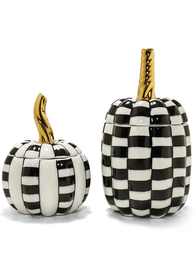 KNOT HOME Naveah Arneson Bundle Ceramic Canister with Square Accents Knot Home Designer Accessory for Bedroom Living Dining Room Office Area Décor  - Image 2