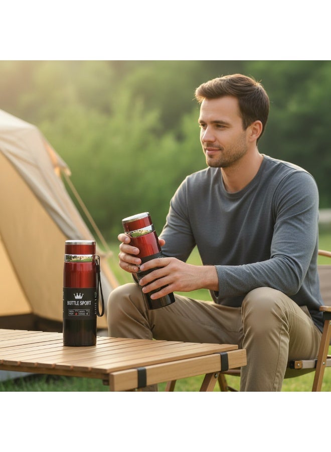 Y&D 600ml Outdoor Portable Double Layer 316 Stainless Steel Insulation Coffee Cup - Image 1