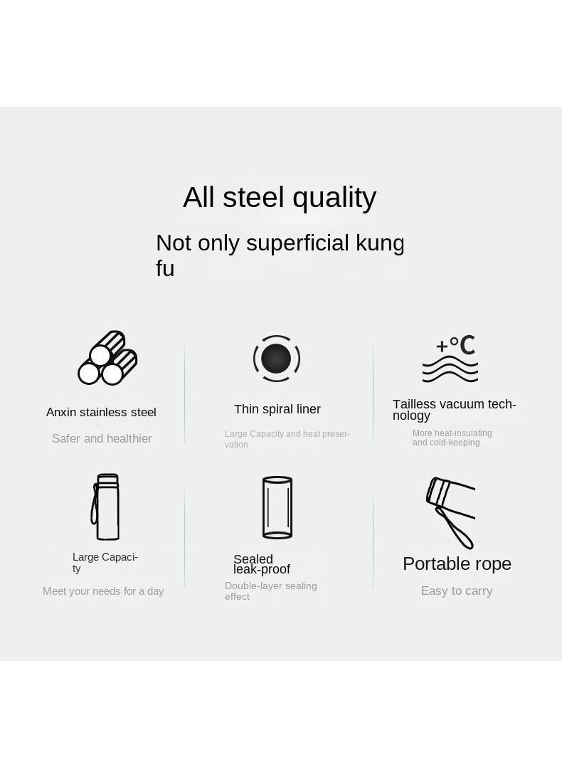 Y&D 600ml Outdoor Portable Double Layer 316 Stainless Steel Insulation Coffee Cup  - Image 3