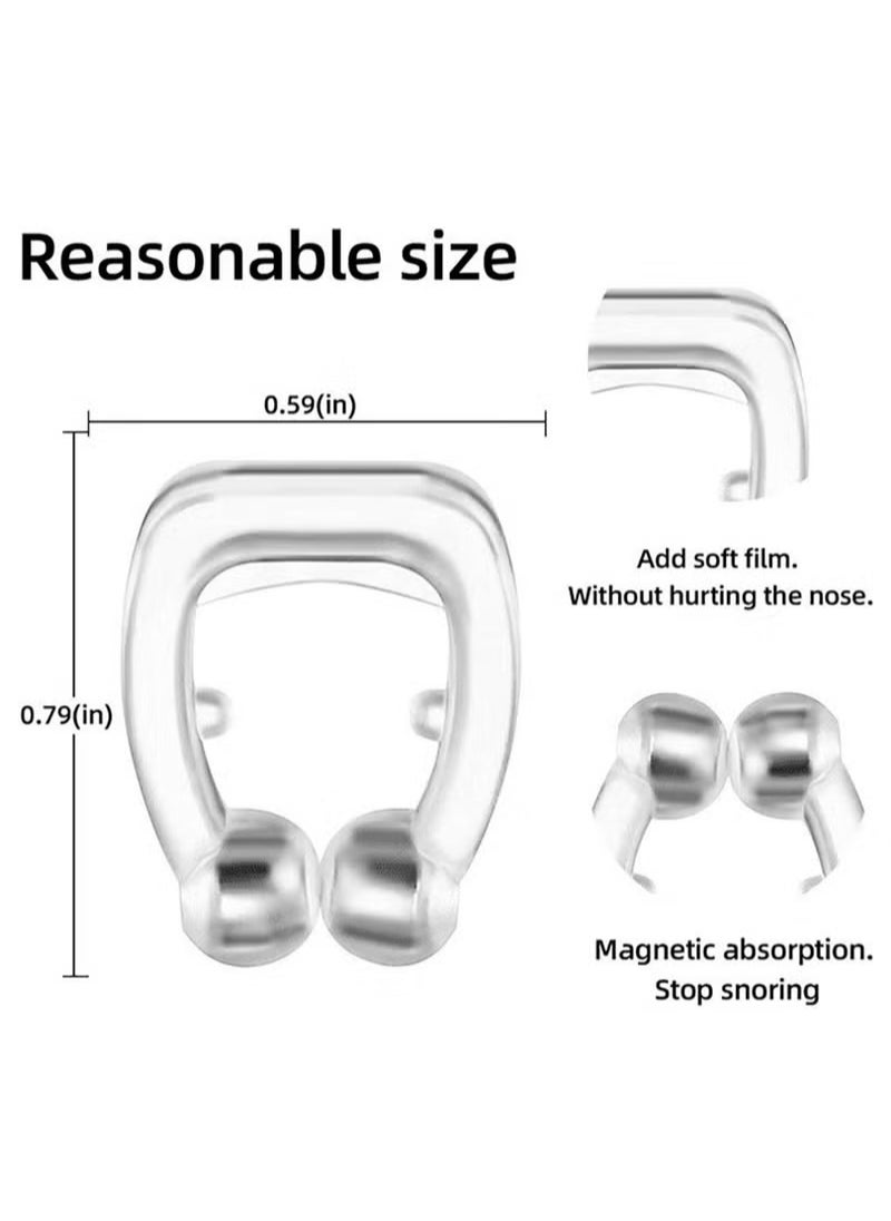 PYC - Magnetic Anti Snoring Nose Clips 4 Piece Anti Snoring Device For Preventing Snoring and Improving Sleep - Image 1