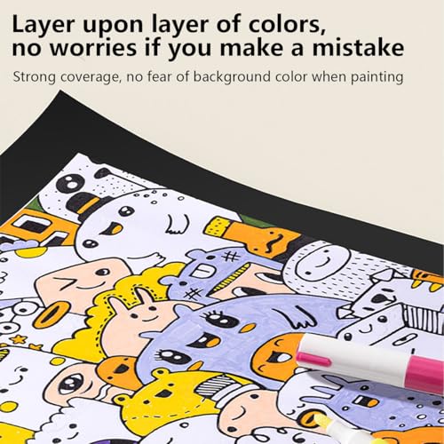 deli Paint Markers Quick Drying Acrylic Marker Pens for Kids Paint Pens Markers for Wood Rock Plastic Canvas (48 colors) - Image 5