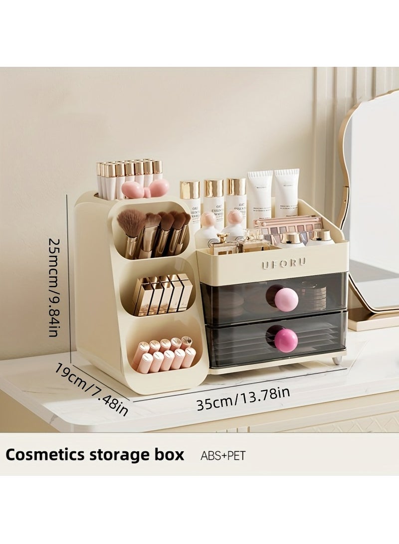 Arabest Makeup Organizer with Drawers,Large Capacity Countertop Organizer for Vanity,Bathroom and Bedroom Desk Cosmetics Organizer,Easy To Storage Skincare,Brushes, Eyeshadow, Lotions, Lipstick - Image 5