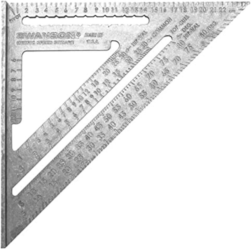 Swanson Tool Co. , Inc Swanson Tool Co. EU202 Metric Speed Square - 25 cm Aluminum Rafter Layout Tool - Image 1