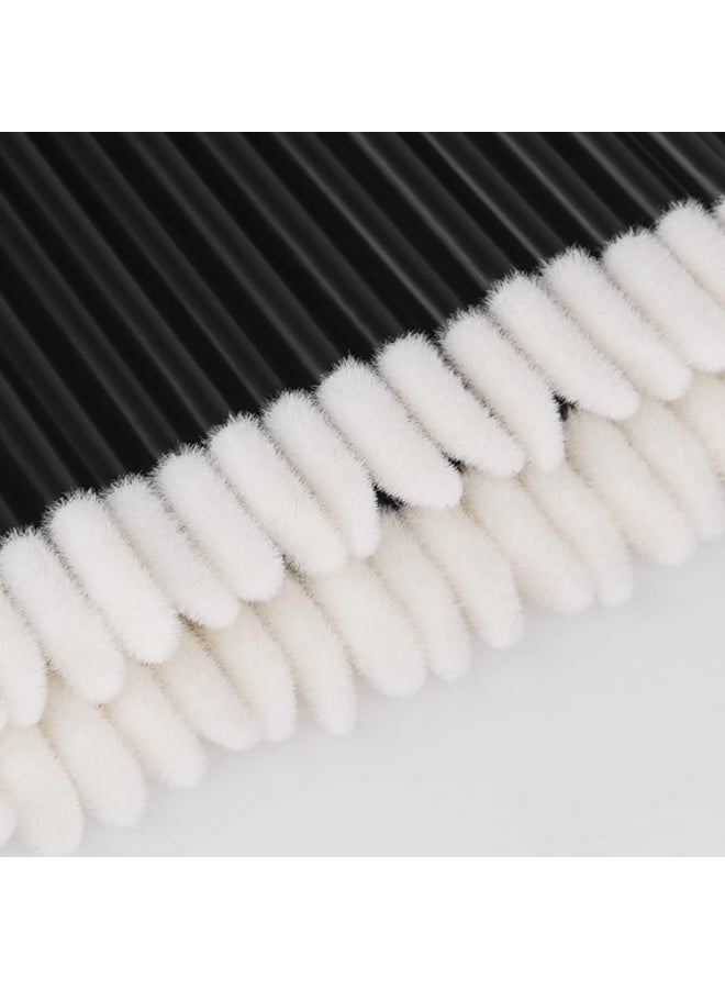 VOIISH Disposable Lip Brush Pack of 50 | Lipstick & Lip Gloss Wands | Eyeshadow Brushes | Travel-Friendly Makeup Applicator Tool Kit | Black - Image 4