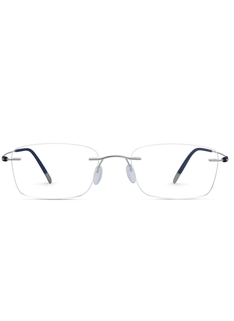 Silhouette - Unisex Rectangle Eyeglass Frame - 5500 AV 7000 53 - Lens Size: 53 Mm - Image 1