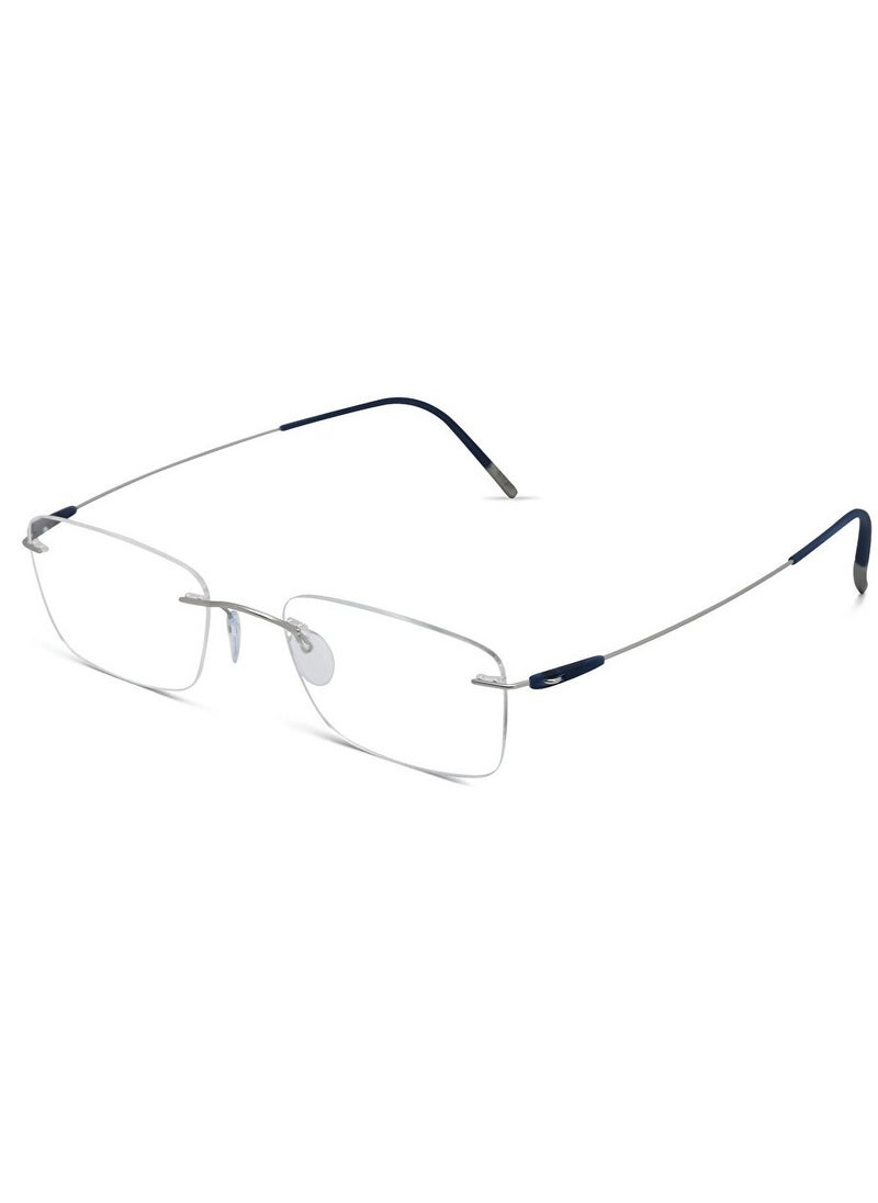 Silhouette - Unisex Rectangle Eyeglass Frame - 5500 AV 7000 53 - Lens Size: 53 Mm - Image 1