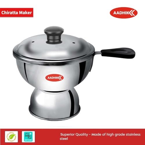AADHIK Chiratta Puttu Maker with Handle Use with Pressure Cooker Puttu Kutti Puttu Steamer Silver, Make in India - Image 4