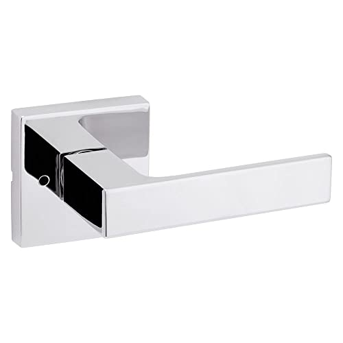 Kwikset Singapore Interior Privacy Door Handle with Lock, Door Lever For Bathroom and Bedroom, Polished Chrome Reversible Keyless Turn Lock - Image 5