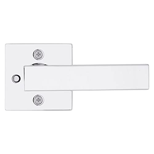Kwikset Singapore Interior Privacy Door Handle with Lock, Door Lever For Bathroom and Bedroom, Polished Chrome Reversible Keyless Turn Lock - Image 4