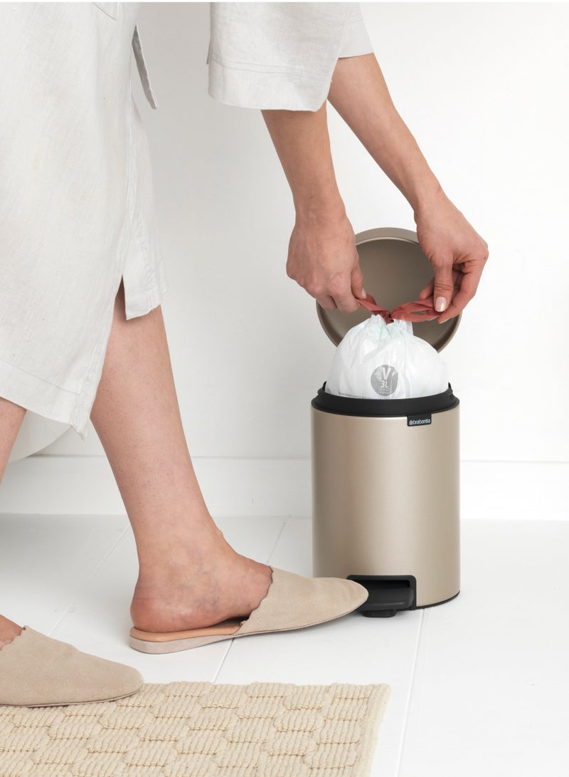 brabantia Soft Closing NewIcon Pedal Bin 3 litre with Plastic Inner Bucket  - Image 5