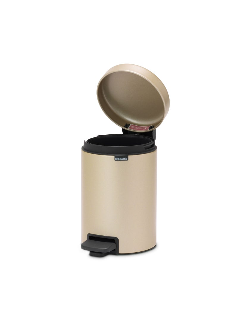 brabantia Soft Closing NewIcon Pedal Bin 3 litre with Plastic Inner Bucket  - Image 2