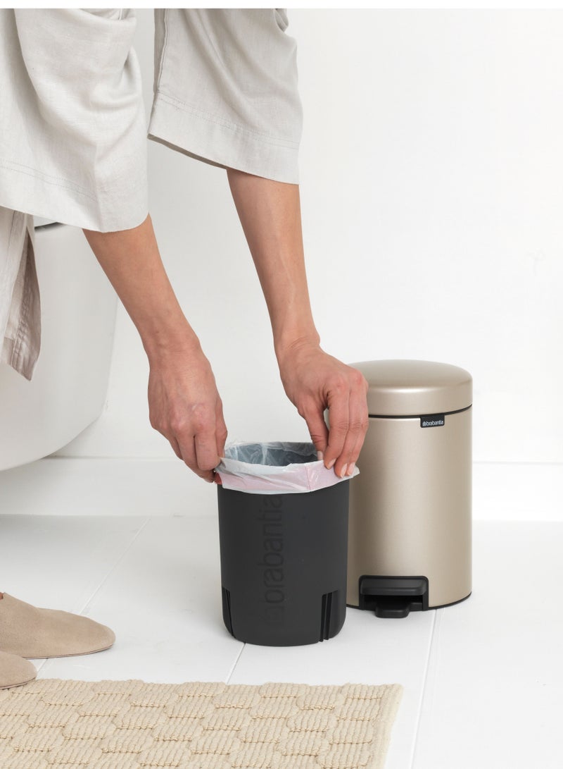 brabantia Soft Closing NewIcon Pedal Bin 3 litre with Plastic Inner Bucket  - Image 3