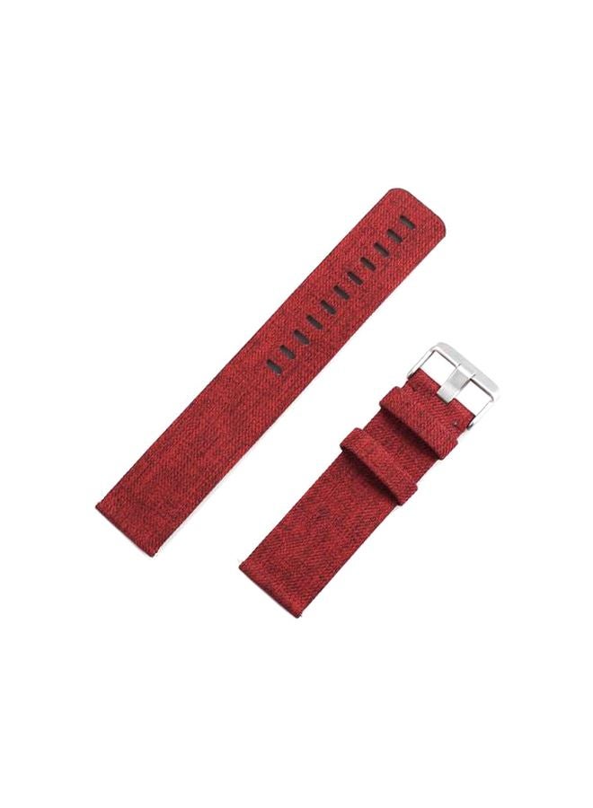 Remson Replacement Fabric Smartwatch Band For Fitbit Versa 2 Red - Image 1