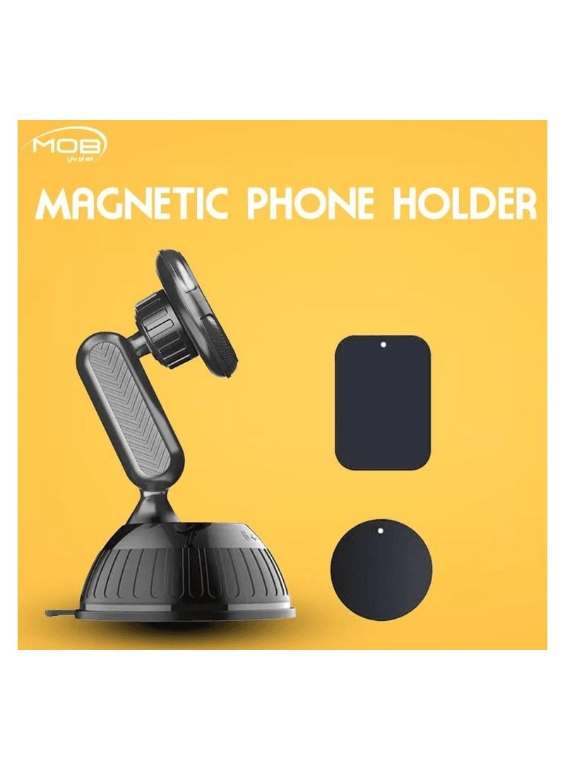 MOB Car Foldable Magnetic Mobile Holder, Car Phone Holder 360° Rotating Adjustable - Image 1