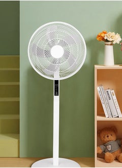 Rewell 16 Inch Floor Fan with Remote Control, Thickened Universal Fan Blade Floor Fan Table Fan Blade 5 Blades Black/White  - Image 4