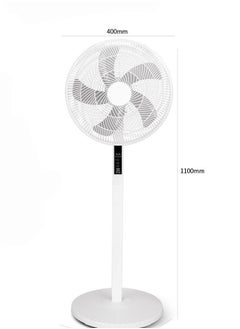 Rewell 16 Inch Floor Fan with Remote Control, Thickened Universal Fan Blade Floor Fan Table Fan Blade 5 Blades Black/White  - Image 5