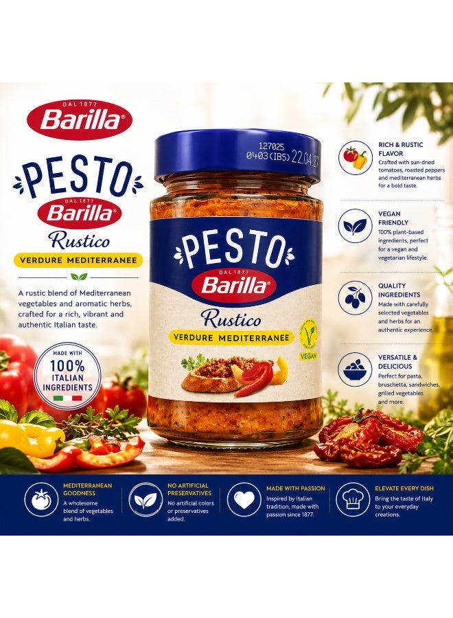 Barilla Pesto Rustico Mediterraneo 200g - Image 5