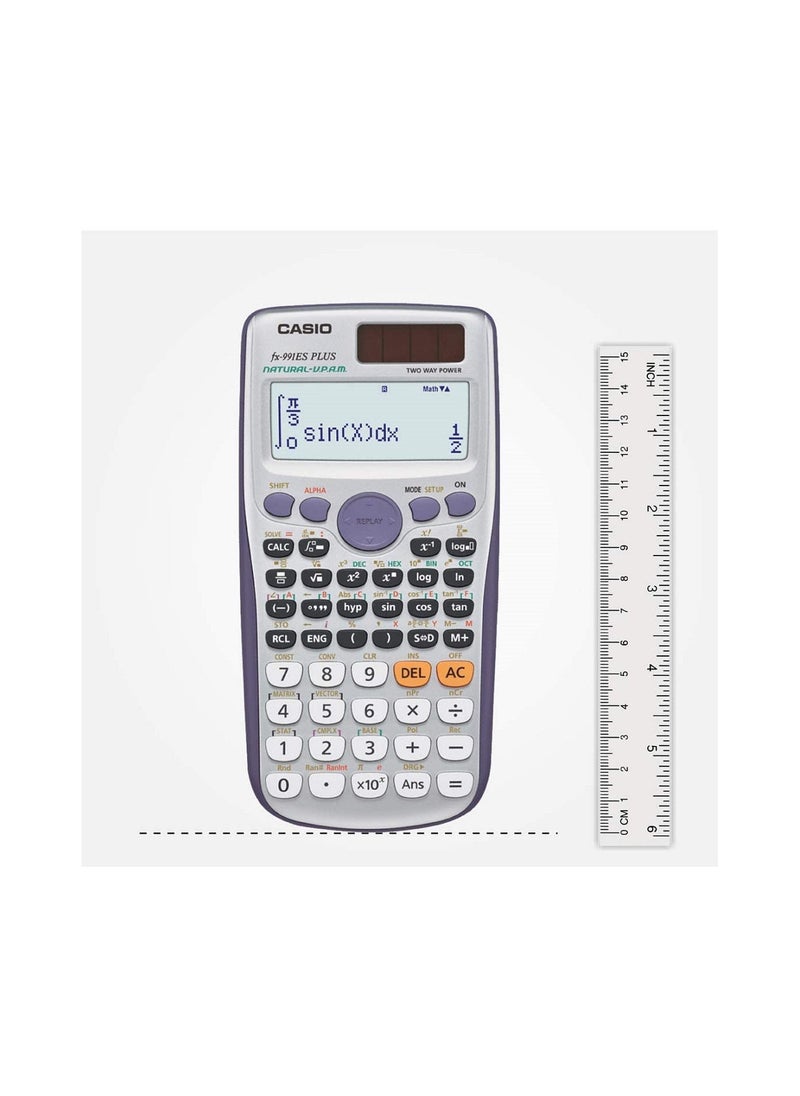 CASIO - FX991 ES CASIO CALCULATOR, Casio FX-991ES Plus Technical and Scientific Calculators - WHITE - Image 1