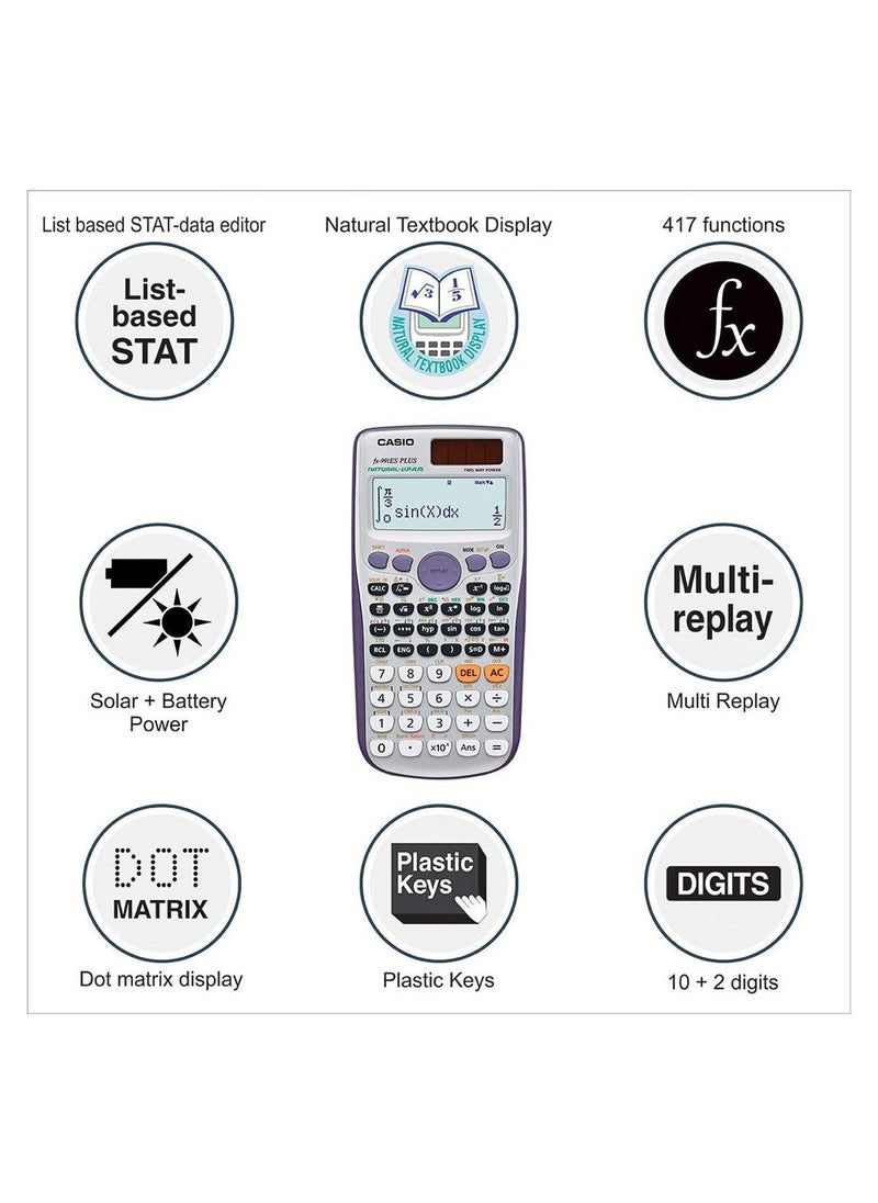 CASIO - FX991 ES CASIO CALCULATOR, Casio FX-991ES Plus Technical and Scientific Calculators - WHITE - Image 1