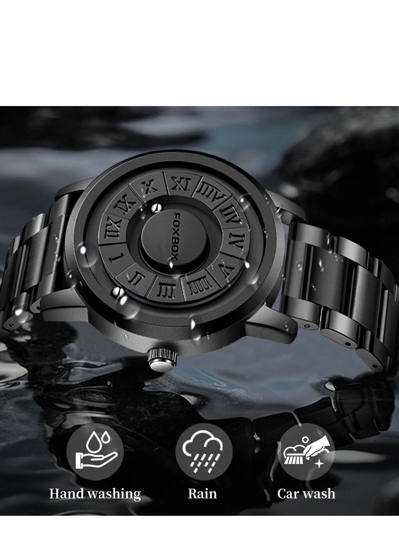 New Men's Creative Magnetic Scrolling Beads Quartz Watch for Men Waterproof watches