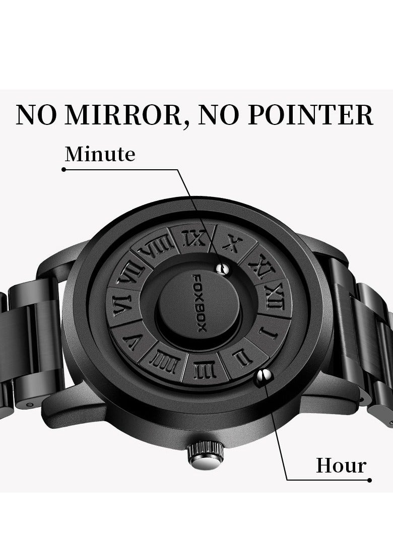 New Men's Creative Magnetic Scrolling Beads Quartz Watch for Men Waterproof watches