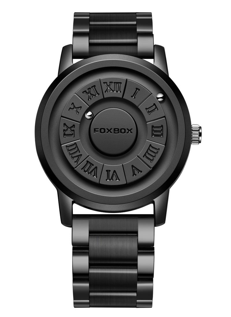 FOXBOX New Men's Creative Magnetic Scrolling Beads Quartz Watch for Men Waterproof watches  - Image 1