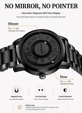 New Men's Creative Magnetic Scrolling Beads Quartz Watch for Men Waterproof watches - view 4