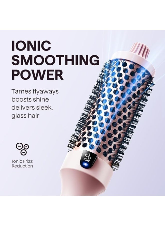 wavytalk Thermal Brush Blowout Boost 1.5 Inch Heated Round Brush, Negative Ion Anti-Frizz Hair Styling Brush, Tourmaline Ceramic, 5 Temperature Settings, Dual Voltage, Pink Sakura - Image 2