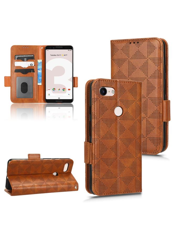 اس-توب جراب هاتف Google Pixel 3 المصنوع من الجلد بتصميم مثلث متماثل - Image 1