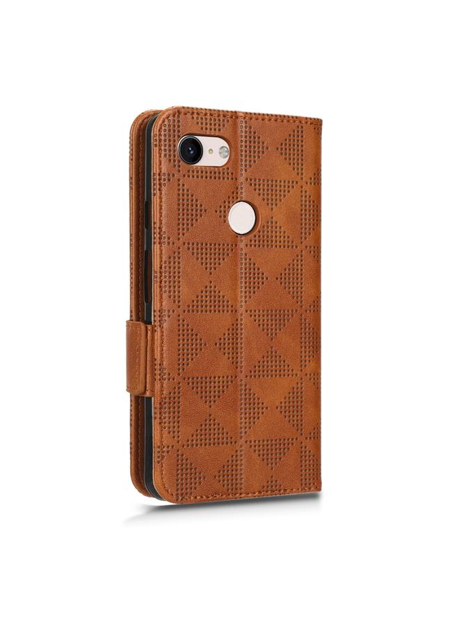 اس-توب جراب هاتف Google Pixel 3 المصنوع من الجلد بتصميم مثلث متماثل - Image 3