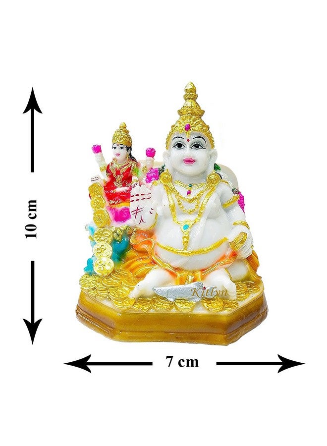 Kitlyn MATA Laxmi GOD Kubera Statue Diwali Pooja Home Décor Gifts 10 cm Religious Idol & Figurine (Polyresin, Multicolor) - Image 2