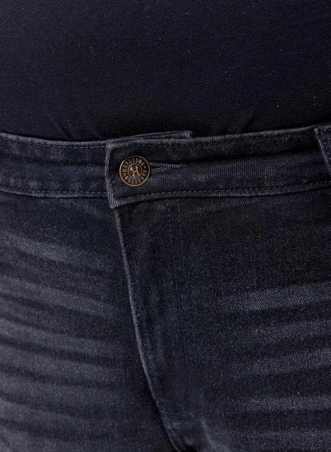 HARDSODA  Men Plus Size Bootcut Solid Mid-Rise Stretchable Jeans for Men | Best Price UAE