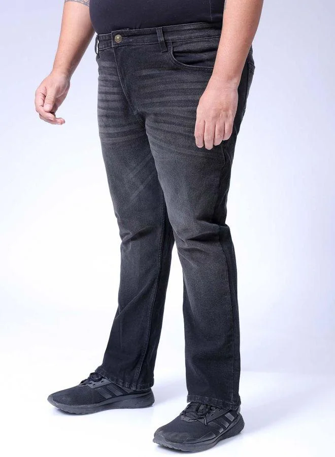 HARDSODA  Men Plus Size Bootcut Solid Mid-Rise Stretchable Jeans for Men | Best Price UAE