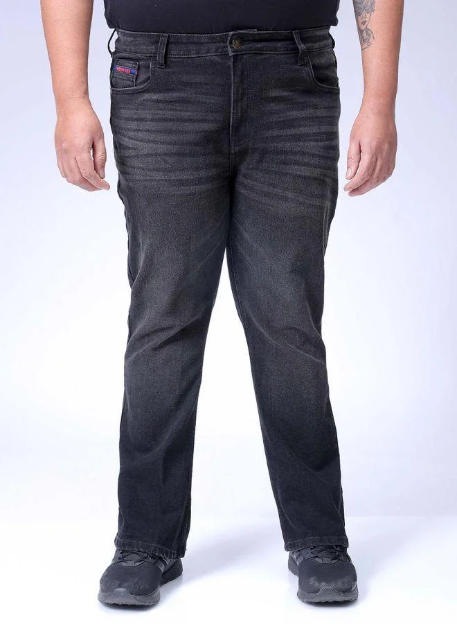 Men Plus Size Bootcut Solid Mid-Rise Stretchable Jeans