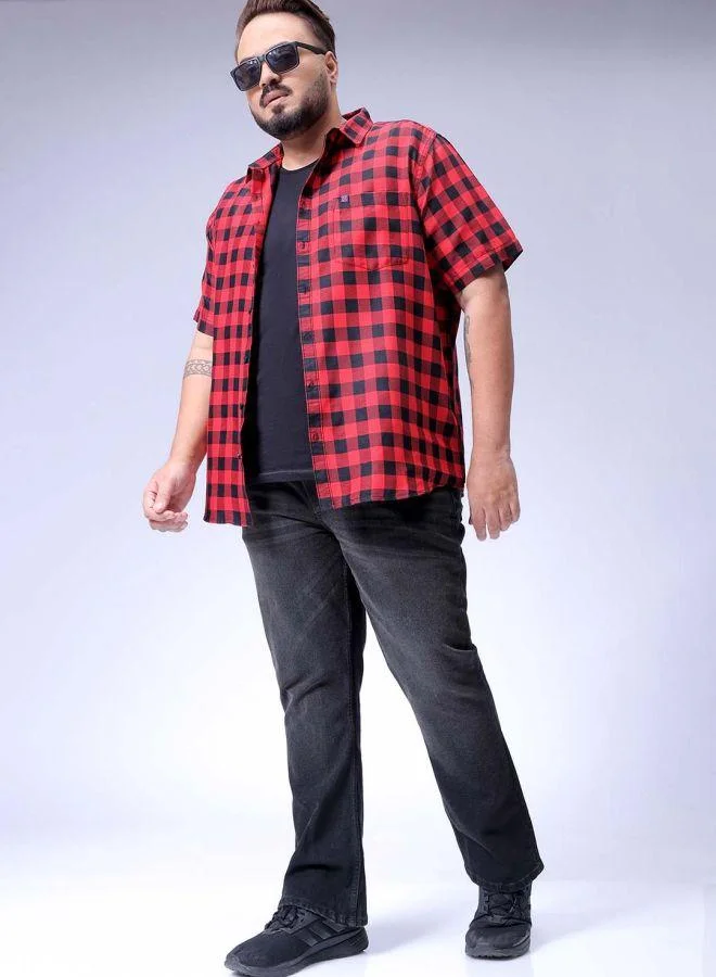 HARDSODA  Men Plus Size Bootcut Solid Mid-Rise Stretchable Jeans for Men | Best Price UAE
