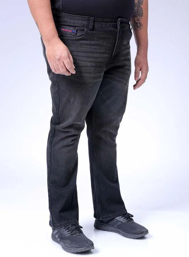 HARDSODA  Men Plus Size Bootcut Solid Mid-Rise Stretchable Jeans for Men | Best Price UAE