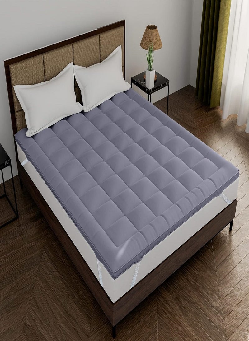 Blueberry Mattress Topper Allergen Free and Breathable Quality 6cm Thick Corner Elastic Straps 100x200cm  - Image 1