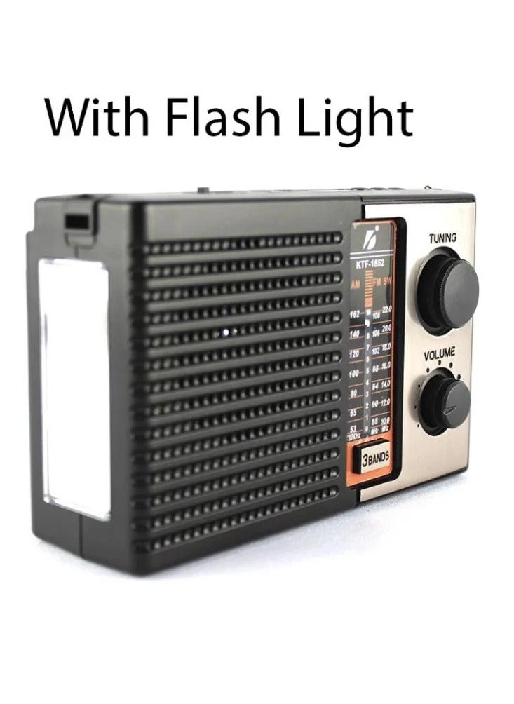 Generic FM/AM/SW 3 Bands Radio, Solar Powered Bluetooth Radio with 1200mAh Rechargeable Battery, Support USB/TF AM/FM/SW1-6  - Image 2