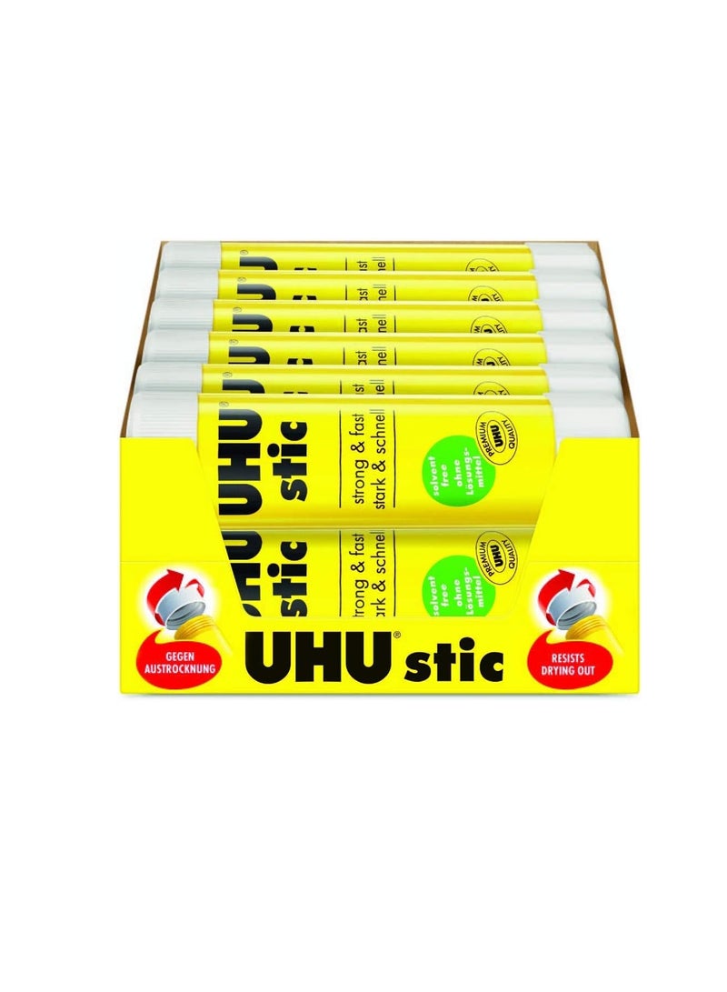 UHU Stic Glue Stick - 40g - Solvent Free - Clear Application - Pack of 12 - Image 2