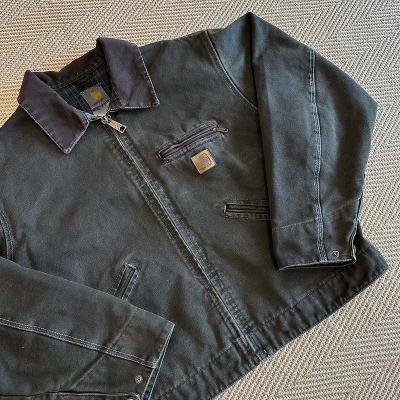 High Quality Ka@H Carha Second-Hand J97 Canvas Ready-To-Wear Washed Jacket Loose Lapel Zipper Jacket - Image 1