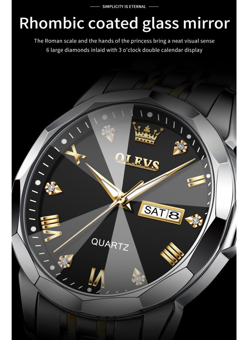 OLEVS Watches For Men Fashion Stainless Steel Quartz Analog Water Resistant Watch 9931 - Image 5