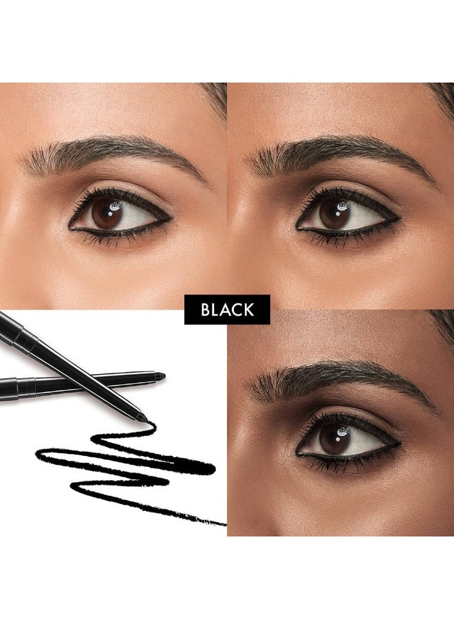LAKME LAKMÉ 9 to 5 Eyeconic Kajal Twin Pack, Matte Waterproof Kohl, Smudge Proof Kajal Pencils that lasts hours, Pack of 2- Deep Black, 0.35g - Image 4