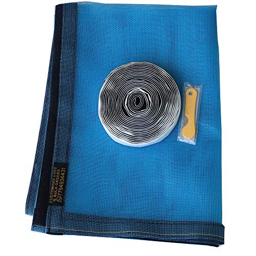 SAI PRASEEDA Mosquito Net for Window with Fiber Glass 5/4feet(150/120cm) 59/47Inches 1 Year Guarantee Already Stitched with Net(Blue Color) 200GSM No:29 - Image 1