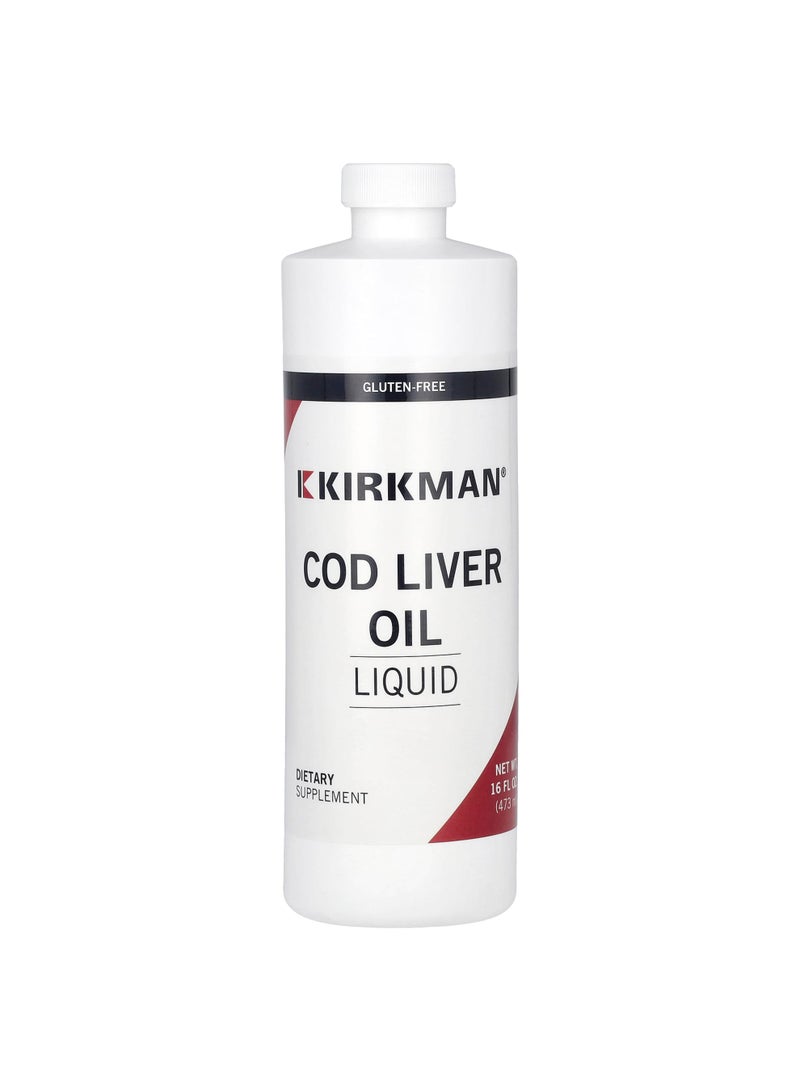 Kirkman Labs Cod Liver Oil Liquid, 16 fl oz (473 ml)