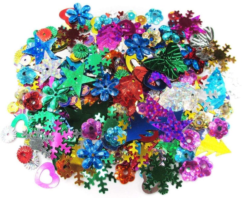 All In One Sequins and Spangles Mix: Assorted Color and Shape (50 gram) - Image 1