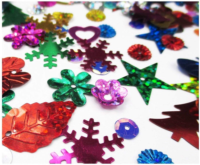 All In One Sequins and Spangles Mix: Assorted Color and Shape (50 gram) - Image 3