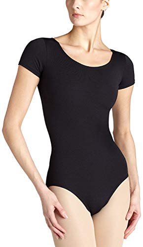 Capezio ليوتارد قصير الأكمام الأساسي للنساء من كابيزيو، أسود، متوسط - Image 5