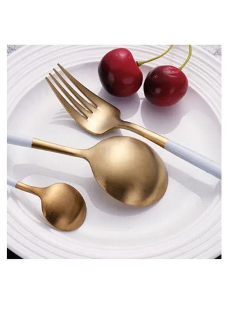 24-Piece Stainless Steel Cutlery Set White/Gold - pzsku/Z1786323FD972FEC818B6Z/45/_/1655464169/350e3613-16f2-47eb-99e7-aff3d765217a