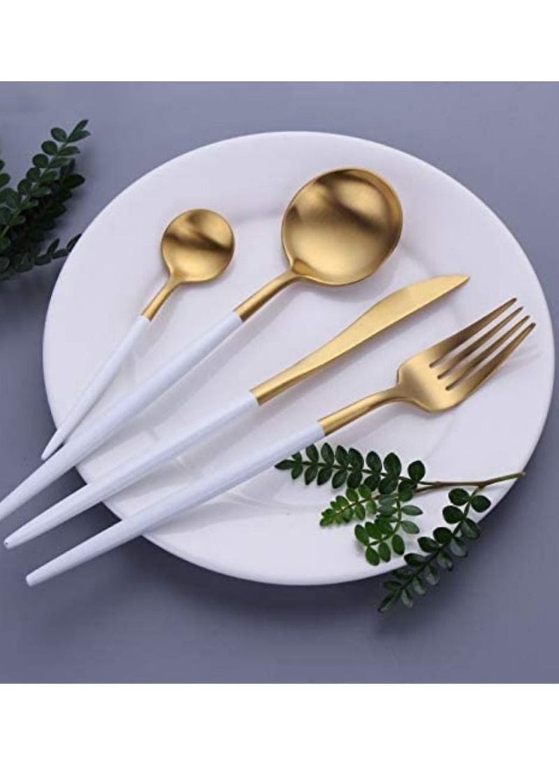 24-Piece Stainless Steel Cutlery Set White/Gold - pzsku/Z1786323FD972FEC818B6Z/45/_/1655464169/4dfb582f-a7a7-4b8d-a4b2-aaf709576131